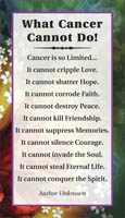 What Cancer Cannot Do Poem, Cancer Card