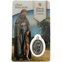 St. Peregrine Cancer Laminated Prayer Card & Medal