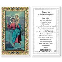 Saint Christopher Laminated Holy Card