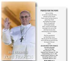 Pope Francis Prayer Card <br>(Pack of 100)