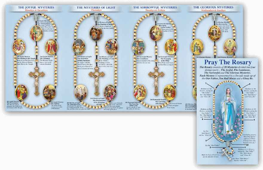 How To Pray the Rosary Phamplet  Living Color Paper