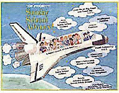 Space Shuttle Church Enlargement Campaign Poster