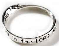 Sterling Silver Ring Psalm 374  Inspiring Size 7