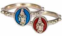Rosary Ring With Blessed Mary Gold Metal