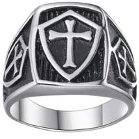 Stainless Steel Armor of God Ring Size 7,8