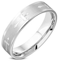 Cross Ring Stainless Steel Men's,Woman's