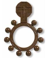 Brown Plastic Rosary Ring