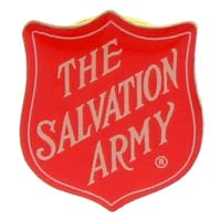 Salvation Army Shield White Pin