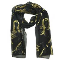 I Love Jesus Music Foil Scarf