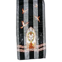 Choir Music Striped Satin Scarf 