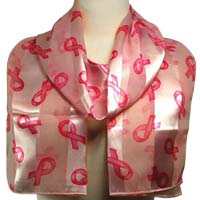 Breast Cancer Pink Ribbons Scarf