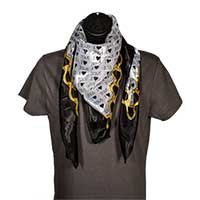 I Love Jesus Black and Gold Scarf -Hearts