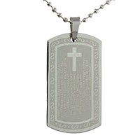 Lords Prayer Spanish Padre Nuestro Necklace Dog Tag 