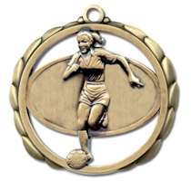 Soccer Award Female Athlete Medal