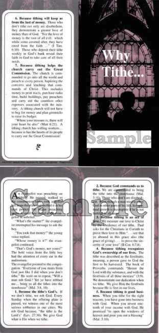 Why Tithe? Church Leaflet (Pkg of 50)