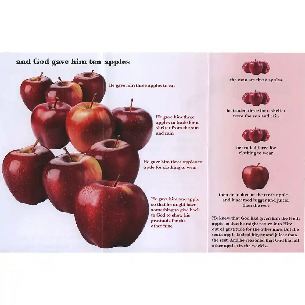 Once Upon a Time - Apple Leaflet Church Tithing Inside English Version