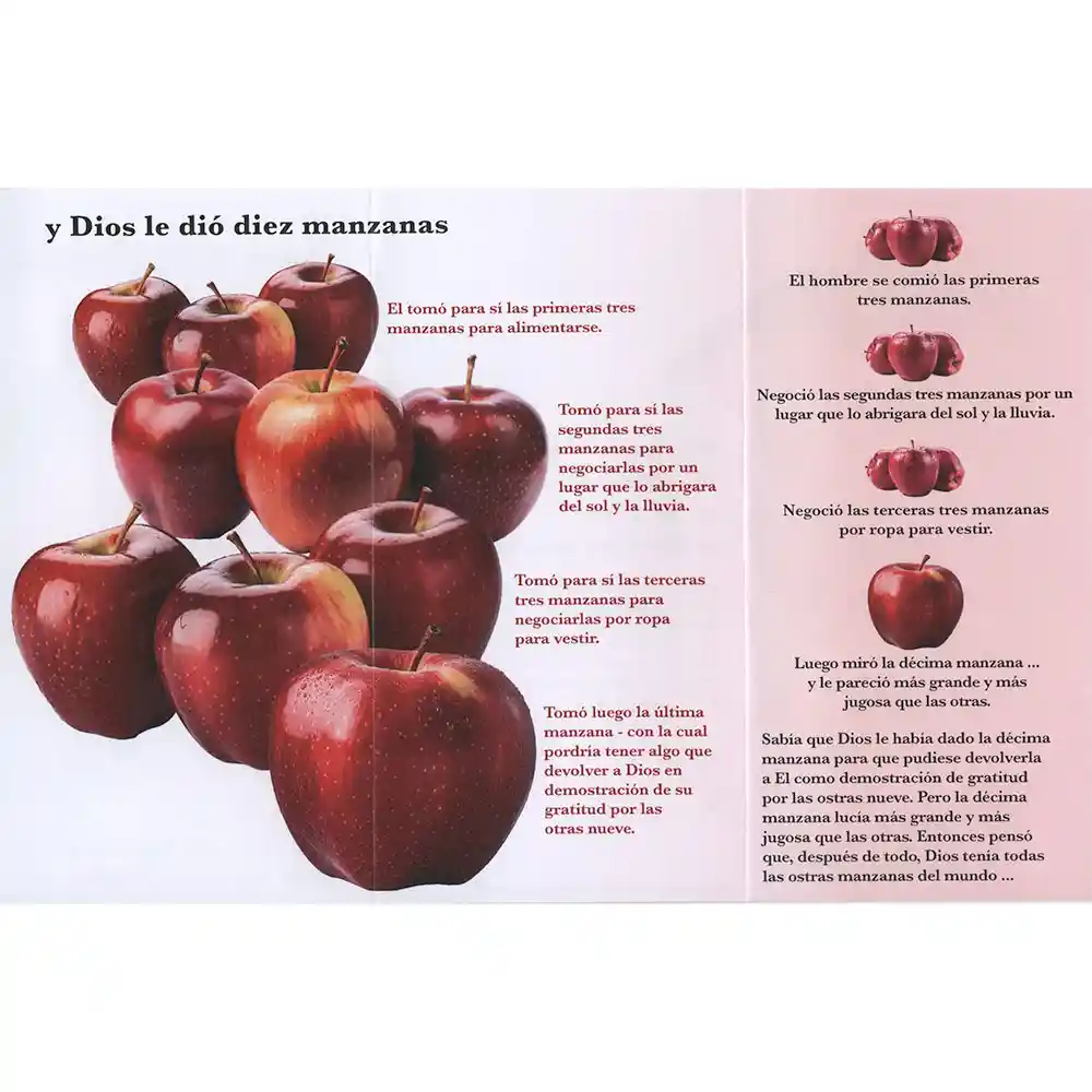 Once Upon a Time - Apple Leaflet Church Tithing Inside Spanish Version