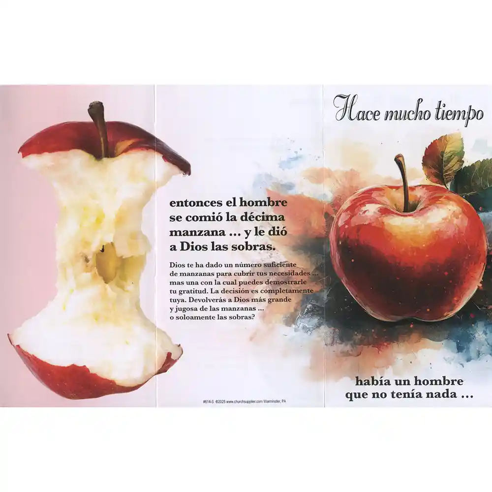 Once Upon a Time - Apple Leaflet Church Tithing Outside Spanish Version