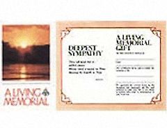 Sunset Cross Living Memorial Acknowledgement card (Pkg of 50)