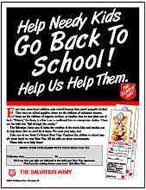 Back-to-School Poster Salvation Army