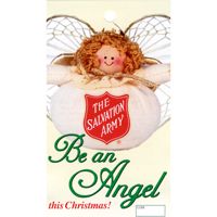 S. A. Rag Doll Be An Angel Christmas Tag (Pkg of 1000)