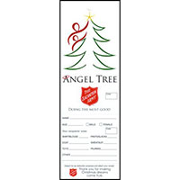 Christmas Tree Angel Tree Tags for Salvation Army (Pkg of 500) 