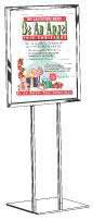 Chrome Angel Tree Floor Sign Holder