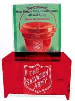 Salvation Army Christmas Lucite Kettle Red