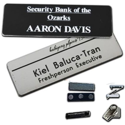 Custom Engraved Name Badge - 3 x 1.5 inch