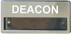 Silver Deacon Name Badge