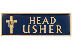 Head Usher Magnetic Badge Gold
