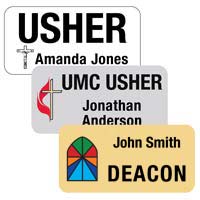 Digitally Printed Custom Name Badges - 1.5 x 3 Inch