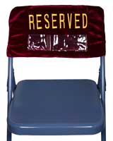 Velvet Folding Chair Reserved Cover Embroidered 2 Sides