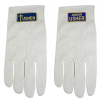 White Usher Gloves, Jr. Usher Gloves & Guantes Ujier