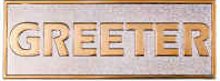 Gold & Silver Greeter  Magnetic Badge