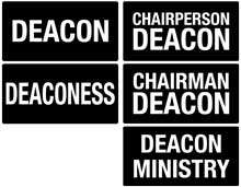 Black Deacon Deaconess Magnetic Pins