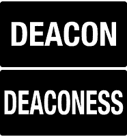 Black Magnetic Deacon Pins & Deaconess Pins