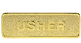 Gold Brass Usher Magnetic Pin