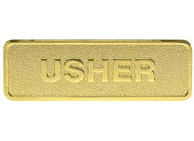 Gold Brass Usher Magnetic Pin