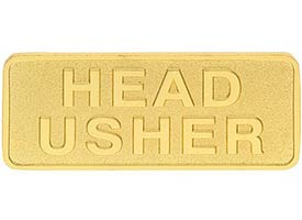 Gold Head Usher Magnetic Usher Badges, Usher Pins