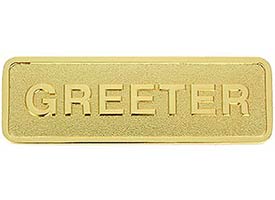 Greeter Badge, Greeter Name Tag with Magnetic Back