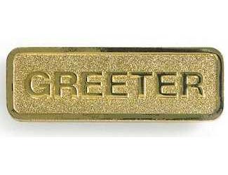 Gold Brass Greeter Pins Magnetic