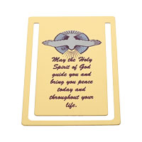 May the Holy Spirit Guide You Brass Bookmark