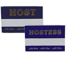 Host Pin-On Badges