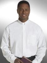 Men's Long Sleeve Pastor's Shirt With Tab Collar