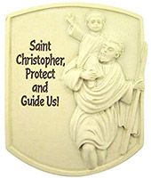 Saint Christopher Protect Us Visor Clip