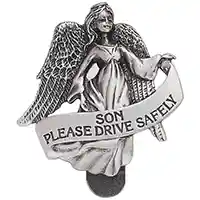 Son Please Drive Safely Guardian Angel Visor Clip