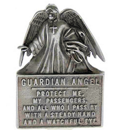 Angel Protector Me  Visor Clip Silver