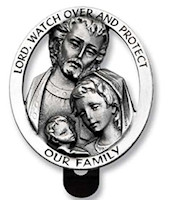 Lord Watch Protect Holy Family Visor Clip