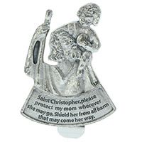 St Christopher Protect Mom Visor Clip